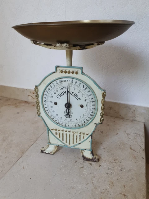 Funktionsfähig Schöne alte Waage Jugendstil Küchenwaage Fripuwerke Fripu Werke