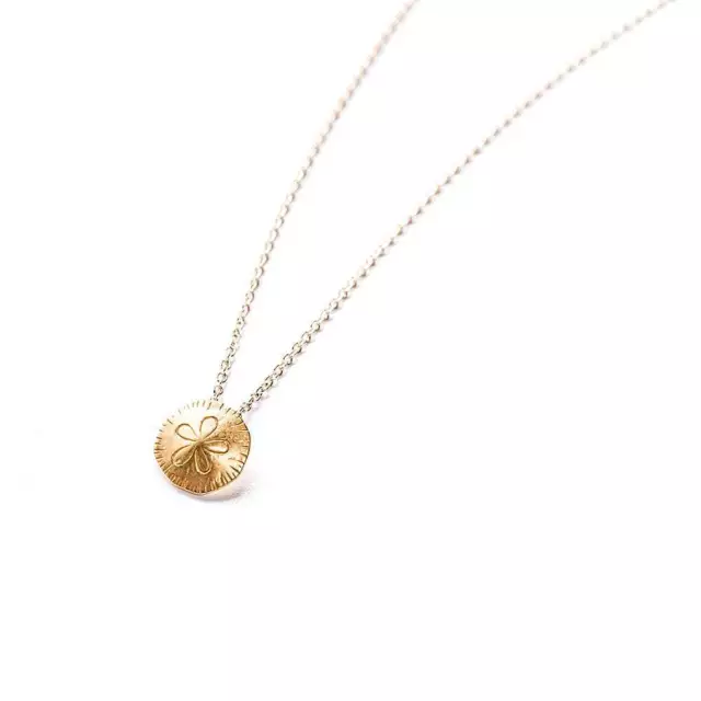 Dogeared One In A Million Sand Dollar Gold Dipped Necklace 2