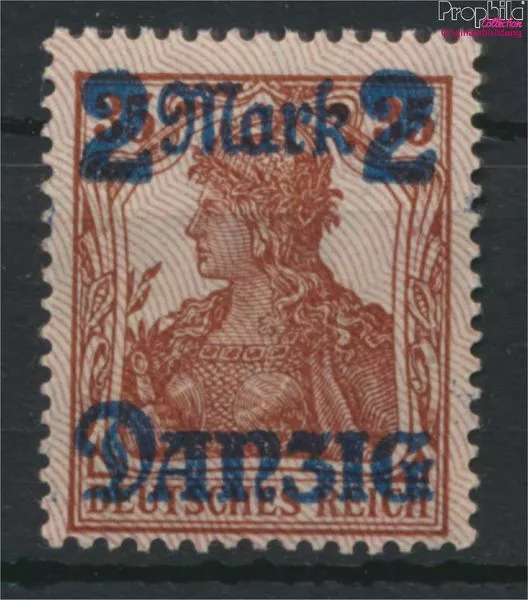 Briefmarken Danzig 1920 Mi 43II Unterdruckspitzen nach unten postfrisch (9696822