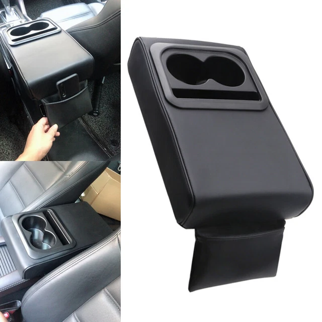 Car Armrest Cushion Pad Box Cover Heighten Elbow Bracket W/Seat Cup Holder 1PC