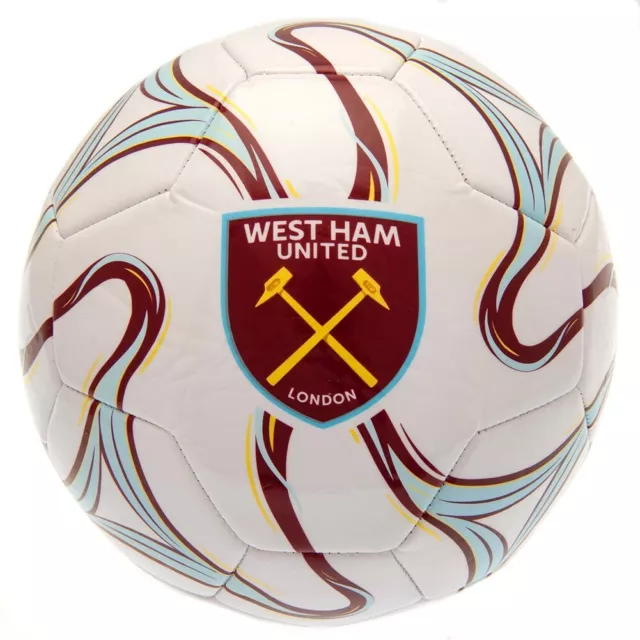 West ham United FC Cosmos White Football Size 5 Official Merchandise