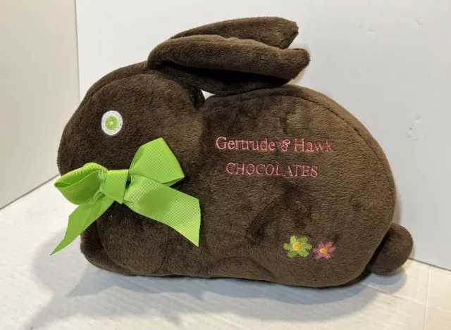 Gertrude Hawk Chocolates 10" Brown Plush Toy Bunny Rabbit