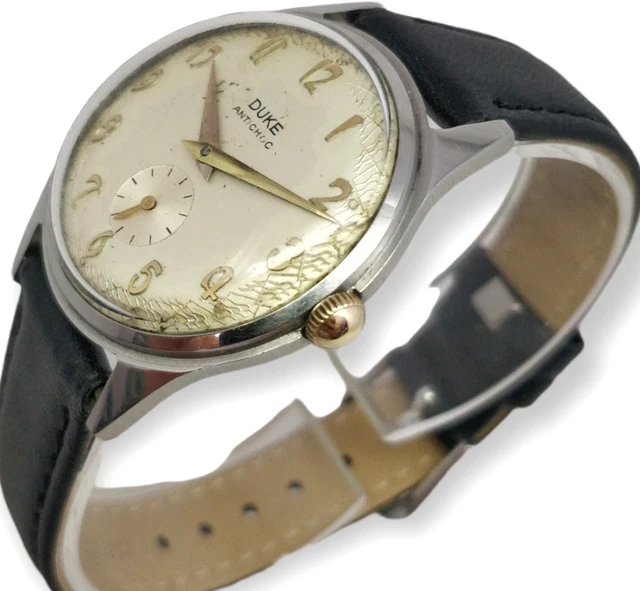Montre Femme Vintage Duke - Mécanique, Plaquée Or, Antichoc - Cadran Blanc - Années 1940-1970 - Occasion à Vérifier