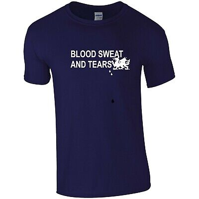 Wales Blood Sweat and Tears Rugby Nations 6 T Shirt Kids