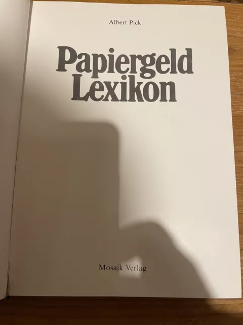 Papiergeld Lexikon Alfred Pick