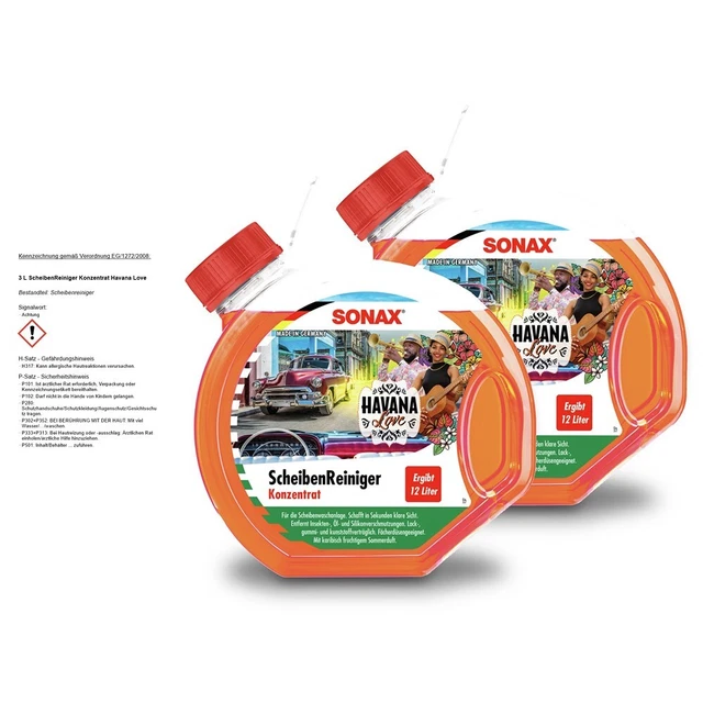 6 L Liter Sonax Scheibenreiniger Konzentrat Havana Love Reiniger Scheibenpflege