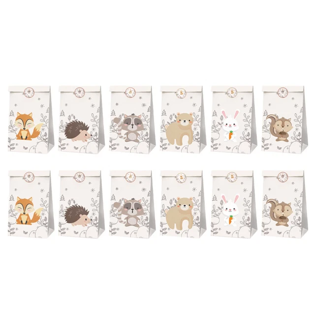 12 Pcs Cookie Bag Independence Day Paper Bag Bread Gift Bags Birthday Present