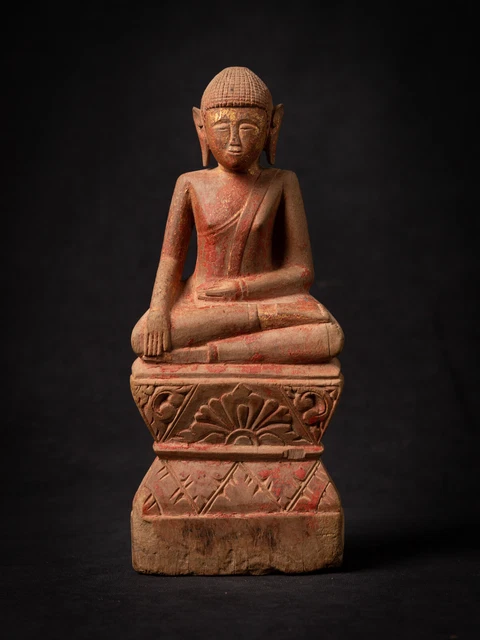 Antique wooden Thai Buddha statue from Thailand, 19th century