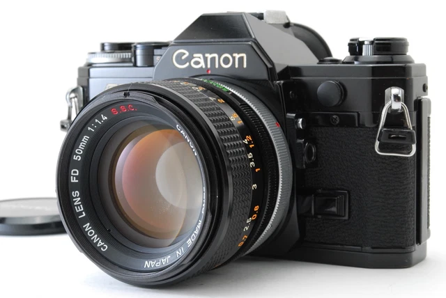 CANON AE-1 BLACK SLR Film Camera New FD 35-70mm f/4 Zoom Lens from