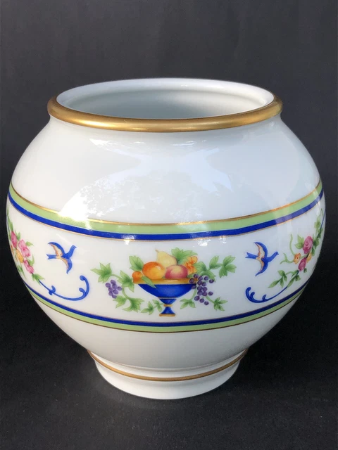 Sublime VASE BOULE en PORCELAINE signé HAVILAND LIMOGES modèle RENAISSANCE