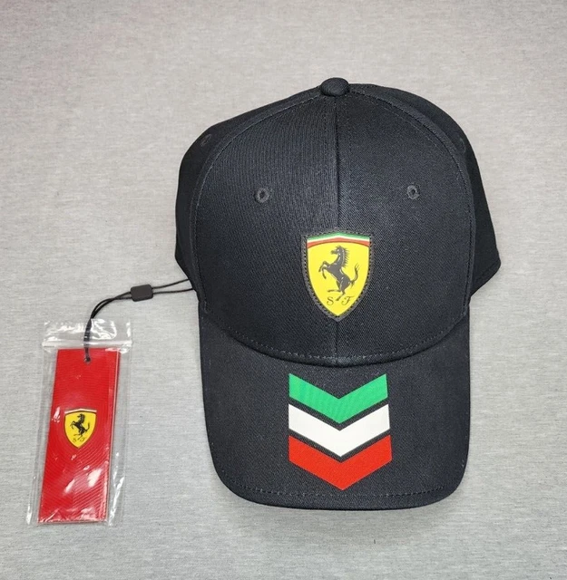 Ferrari Race Formula F1 Baseball Black Cap Hat Scuderia Adult Adjustable OSFM