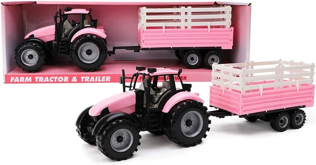 Toyland® 39 cm (15) Tractor Rosa con Puertas Que se abren y Cargador Frontal elevable - Escala 1:16 - Vehículos agrícolas de Juguete Toyland® 39 cm (15) Tractor Rosa con Puertas Que se abren y Cargador Frontal elevable - Escala 1:16 - Vehículos agrícolas de Juguete