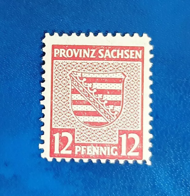 Briefmarke SBZ Provinz Sachsen 12 Pfennig GEPRÜFT Ströh Mi.Nr. 71 XA (16441)