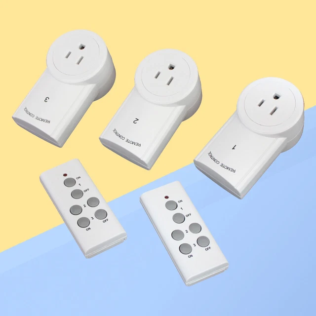 Prise de commutateur de télécommande 3PCS sans fil avec 2 contrôleurs à 9