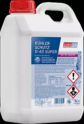 EUROLUB (834005) Kühlerschutz Frostschutz D-40 Super Konzentrat 5 Liter lila