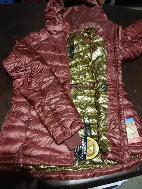 Womens Columbia Joy Peak Hooded Jacket  Omni-Heat Gold  Infinty Size Small