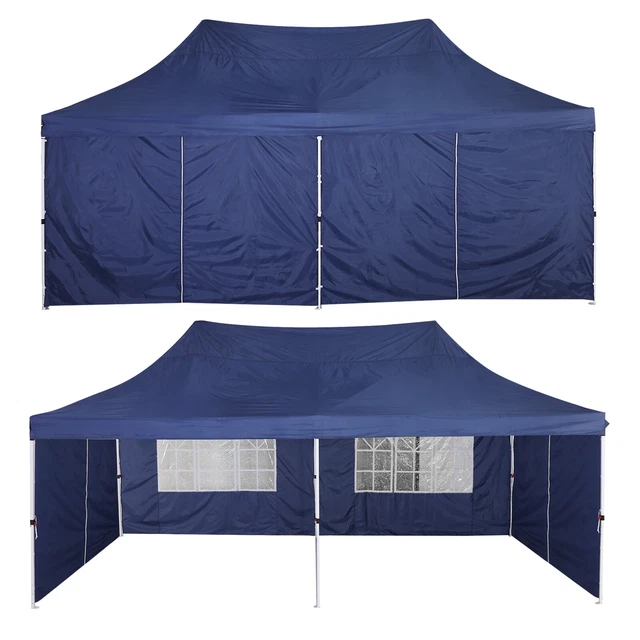Pavillon 3x3/6m Partyzelt Faltbar Gartenzelt Wasserdicht UV-Schutz Faltpavillon