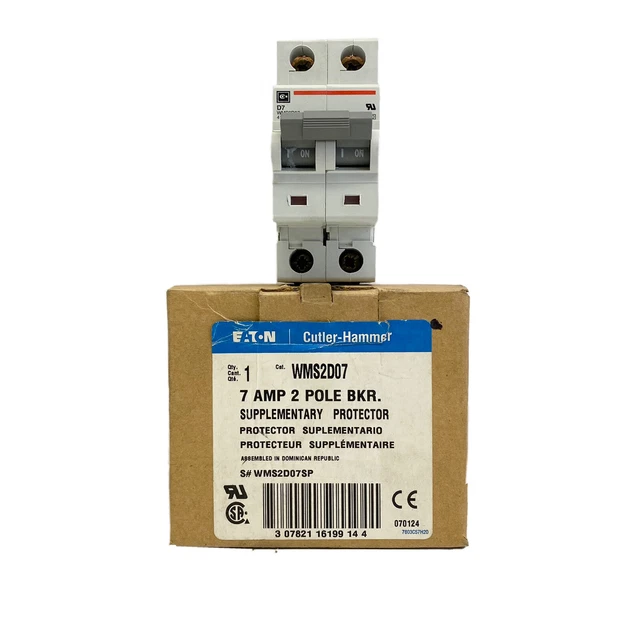 Eaton Cutler Hammer WMS2D07 Complementare Protezione 2 Palo 7A Interruttore USA