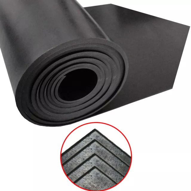 1 PLY Insertion Rubber Sheet Mat Solid Sheeting Various Thickness & Sizes BLACK