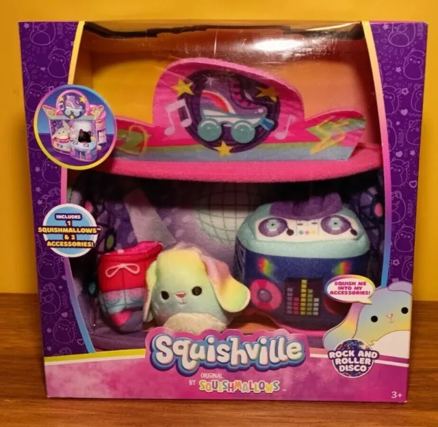 Squishmallow Squishville 80s Disco Plush Toy Rock and Roller  *MINOR BOX DAMAGE*