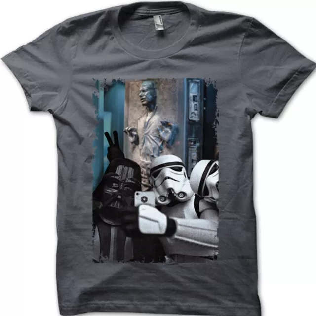 StormTrooper Darth Vader Selfie HAN SOLO frozen in carbonite cotton t-shirt 9773