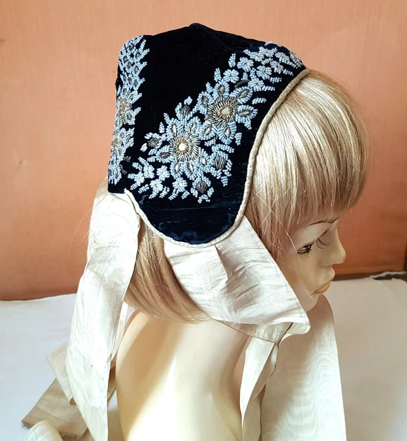 Chapeau Kazakh Traditionnel En Velours Brodé – Style Ethnique Mongolie, Taille M