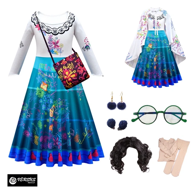 Mirabel Costume Carnevale Encanto Maschera Bambina Vestito Cosplay Dress ENCAN03