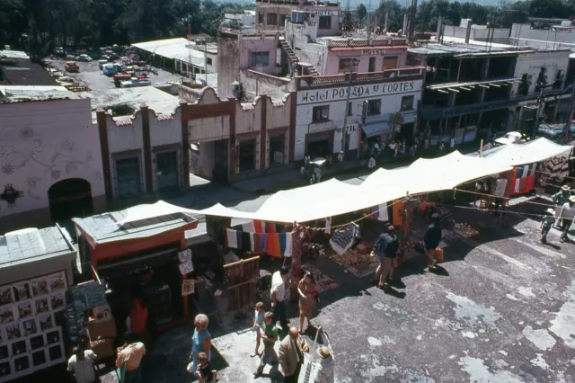 Hotel Posada Cortes Signage Market Place Loreto Mexico 35mm Color Slide Photo