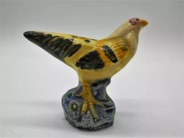 Magnifique Figurine Oiseau  En Faïence / Ceramique A Identifier