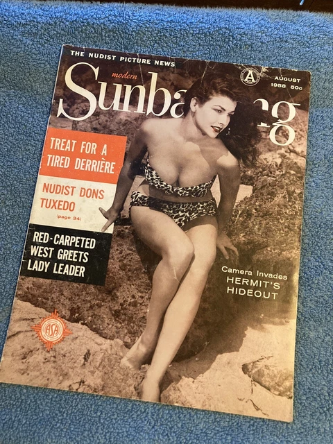 RARE VINTAGE AUGUST 1958 Modern Sunbathing Magazine k 19 99 PicClick