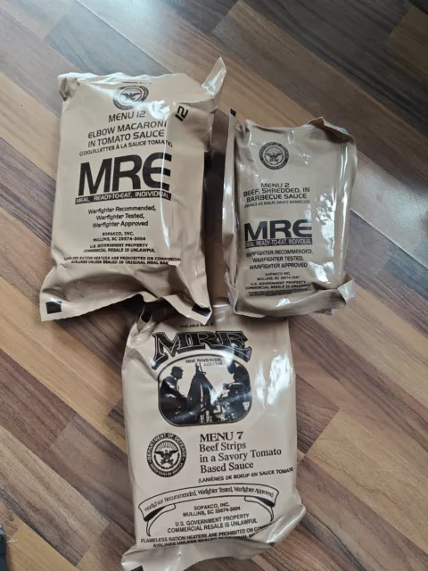 MRE Meal Ready to Eat alle Menüs Nummer 1 bis 24 zur Auswahl,Epa,Ration