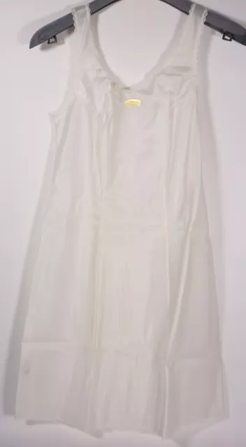 Vero Vintage Charmor Donna Sottoveste Notte Biancheria Bianco Taglia 38 Con Conf 2