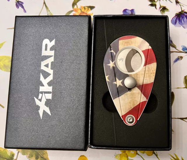 Cigar Cutter TAGLIASIGARI XIKAR XI2 AMERICAN FLAG