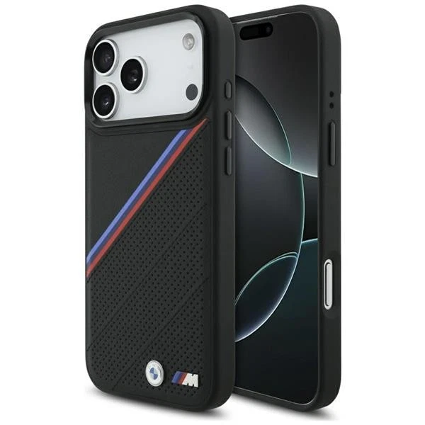 Coque IPhone 14 Pro Max BMW En Cuir Véritable - Noire, MagSafe - Neuve
