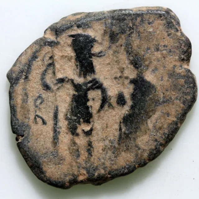 Byzantine coin-AE follis-Heraclius-Constantinople-year , ca 610-641 A.D