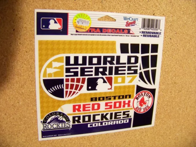 2007 Red Sox Rockies W.S. logo 4.5"x 6" static sticker