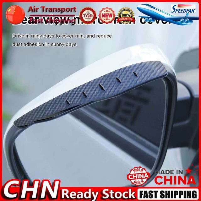 1 Pair Sun Visor Eyebrow Carbon Fiber Car Rearview Mirror Rain Eyebrow Rainproof