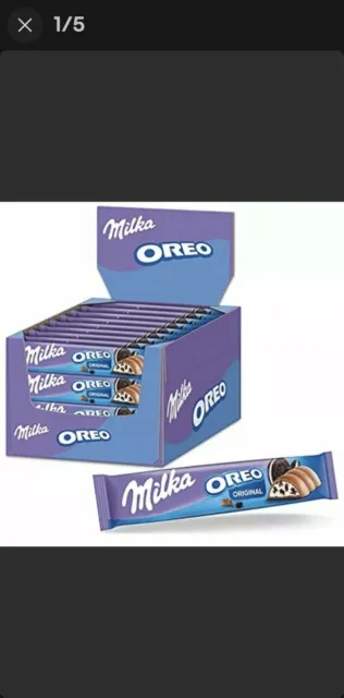 Milka Oreo Barre Chocolat au Lait Morceaux de Biscuits Oreo Présentoir 36 barres