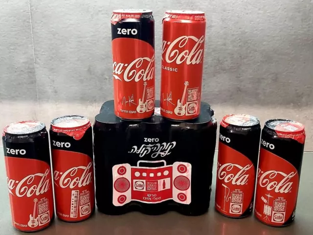 Coca Cola Zero Music 6 Pack Can 2023 Promotion Israel Limited Edition