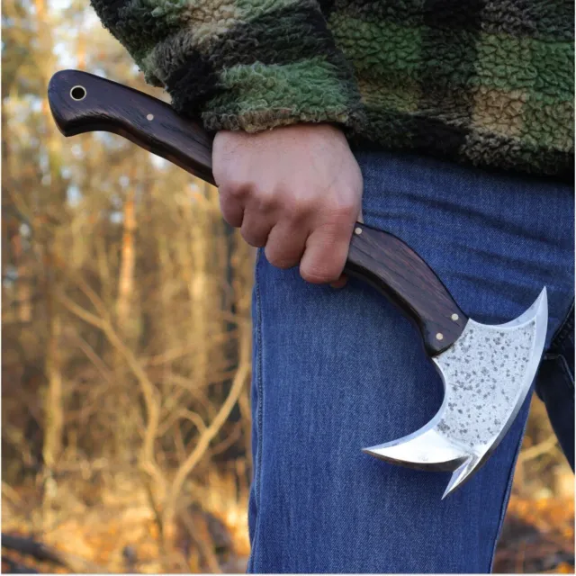 Tomahawk Carbon steel Battle axe Camping survival Hatchet 13.38" 2lb  hunting ax