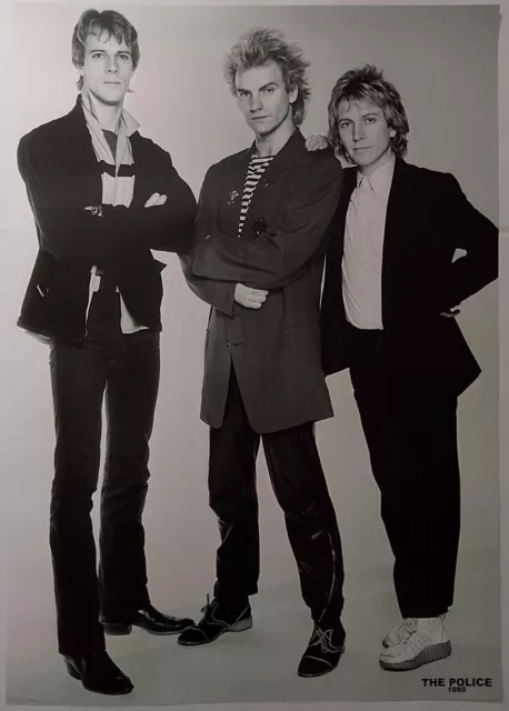 THE POLICE Poster Sting, Andy Summers, 1980 Zenyatta Mondatta Period