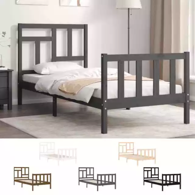 Estructura de cama con cabecero madera maciza negro 200x200 cm vidaXL vidaXL