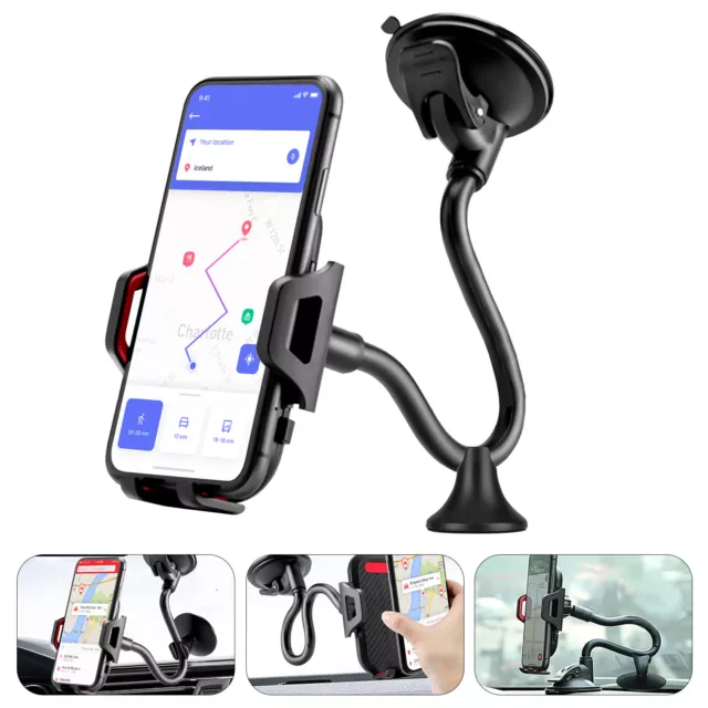 360° Car Windshield Mount Cradle Holder Stand For iPhone Mobile Cell Phone GPS