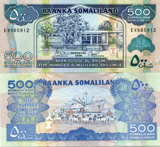Somaliland 500 Shillings 2006 P6 Banknote UNC Paper Money X 10 Pieces Lot