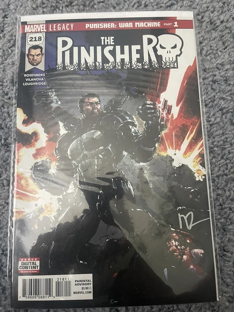 PUNISHER 218 Signed By Matthew Rosenberg NM W/Midtown COA