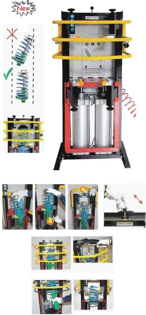 Pressa smonta ammortizzatori professionale, pneumatica con due pistoni SEMAD