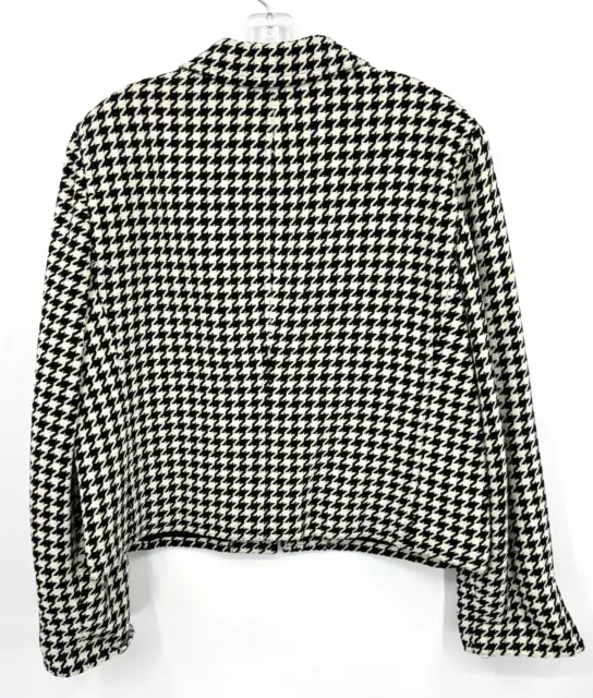 Jones New York Jacket Womens XL Houndstooth Wool Blend Career Classic Hook & Eye 2