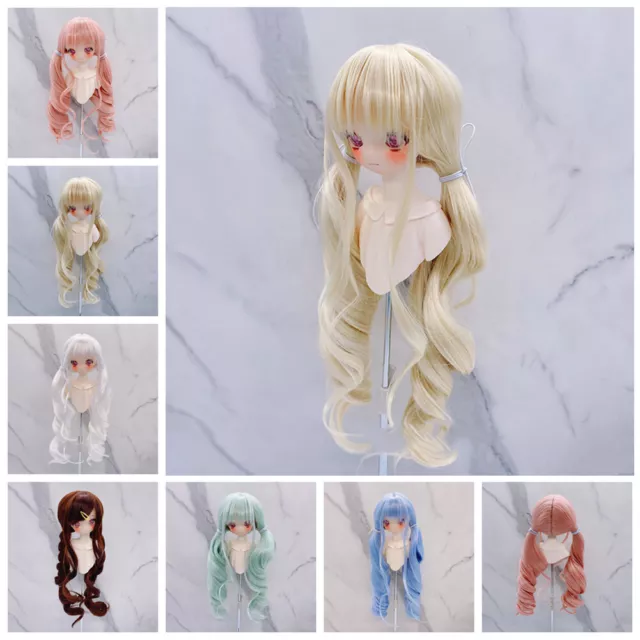 BJD Doll's Wigs Long Curly Hair Wig with Bangs for 1/3 1/4 1/6 BJD Dolls Parts