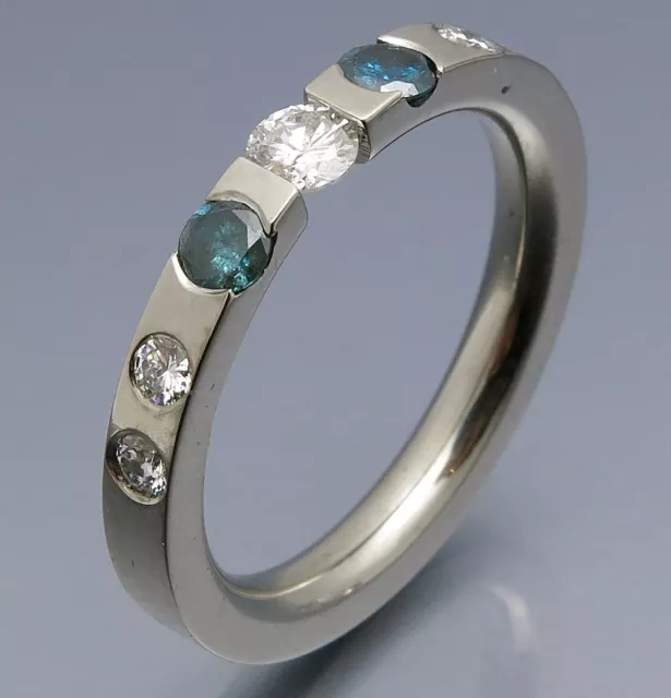 Reif-Design - Topschöner 0,62 Carat Bicolor Brillant Spannring - Unikat