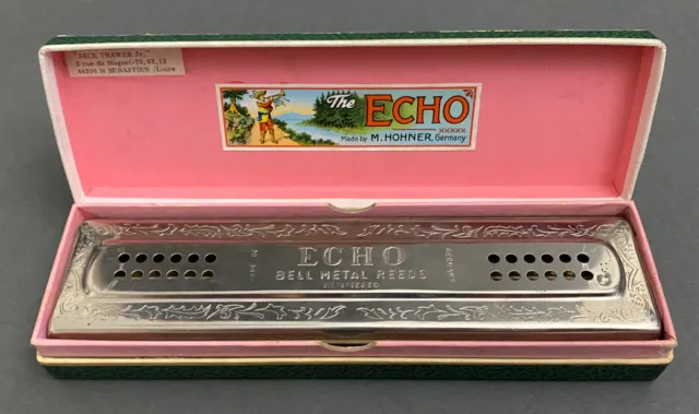 Harmonica Echo by M. Hohner made in Germany avec son étui H6323